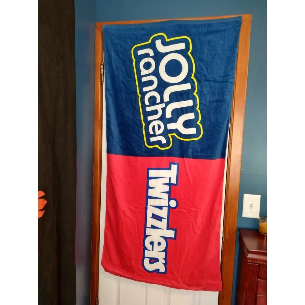 Jolly Rancher Twizzlers 100% Cotton Beach Towel Hershey Candy Promo Blue Red 60